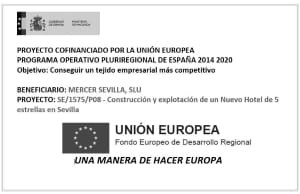 Proyecto cofinanciado por la unión europea construcción y explotación de un nuevo hotel 5 estrellas en Sevilla