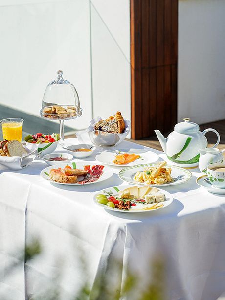 Aperitifs on the outdoor rooftop terrace of Hotel Mercer Sevilla