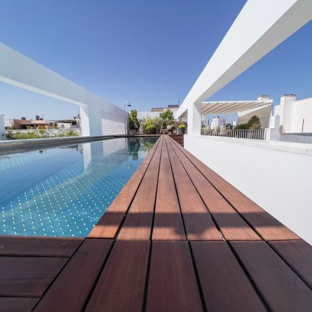 Piscina en la azotea del Hotel Mercer Sevilla
